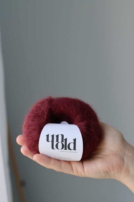 Un-told pure silk mohair - Rouge Noir