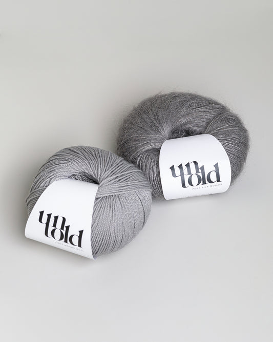 Un-told pure silk mohair - Moody Grey
