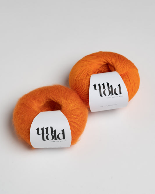 Un-told pure silk mohair - Orange Pop