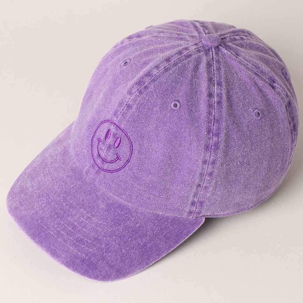 Smiley - caps lilla