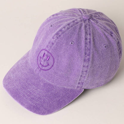 Smiley - caps lilla