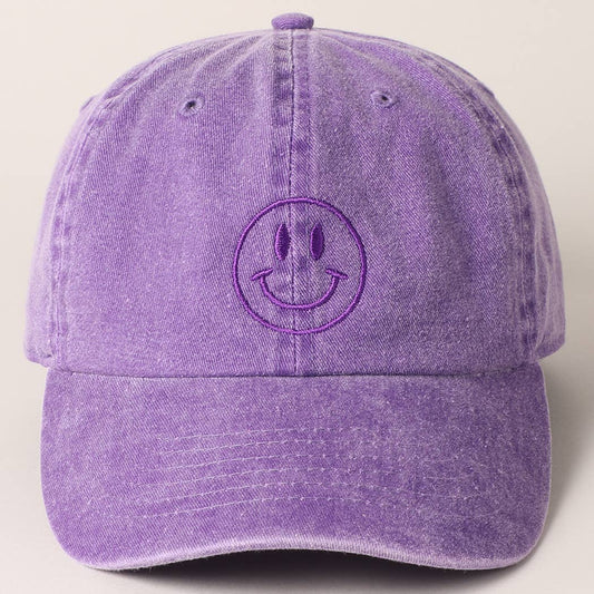 Smiley - caps lilla