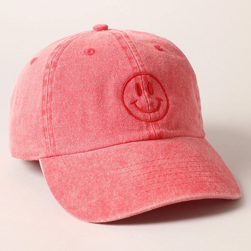 Smiley - caps rød