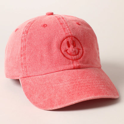 Smiley - caps rød