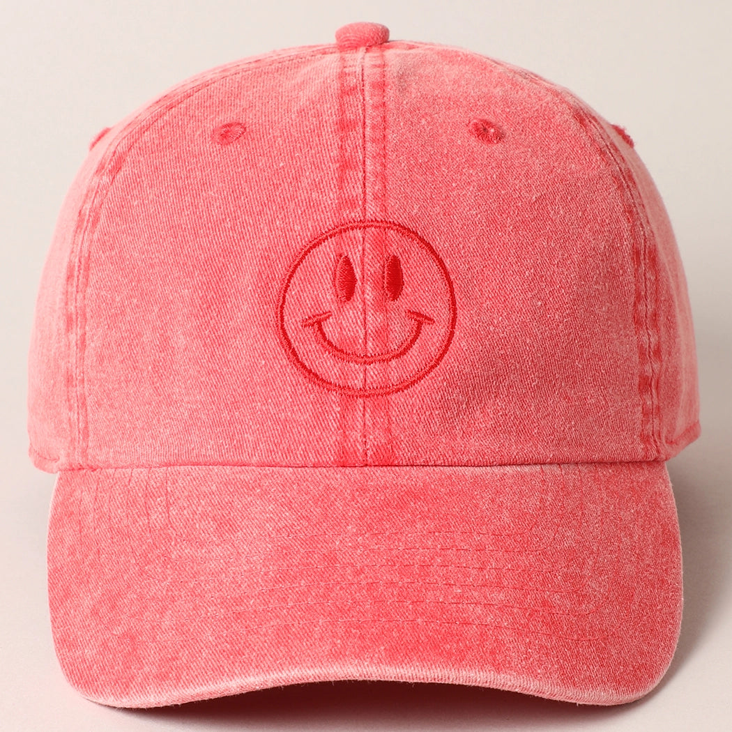 Smiley - caps rød