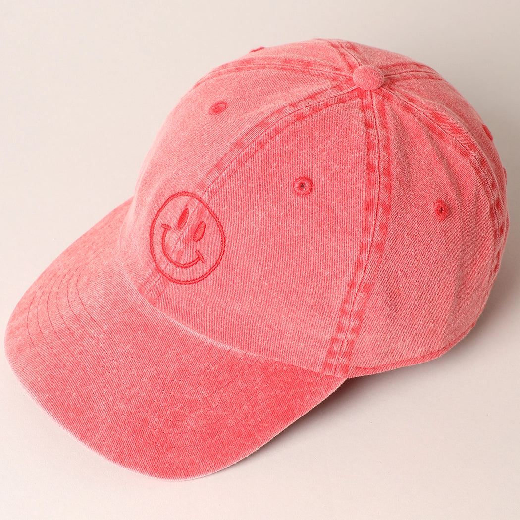 Smiley - caps rød