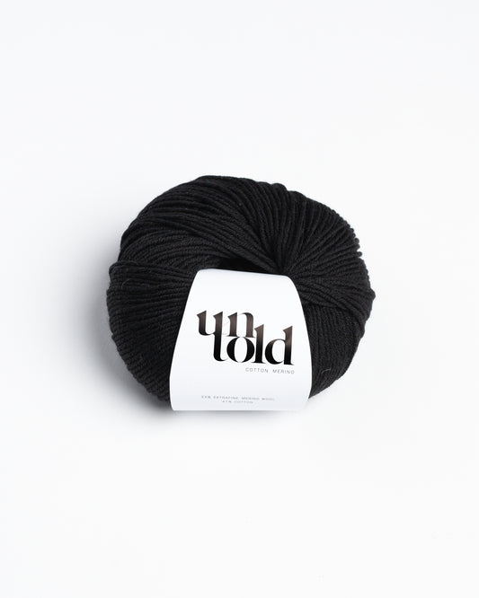 Un-told Cotton merino - Jet Black
