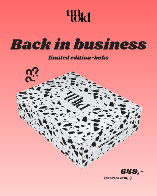 Un-told BACK IN BUSINESS temaboks