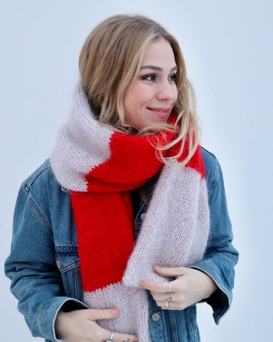 Colorblock skjerf - GRATIS OPPSKRIFT!