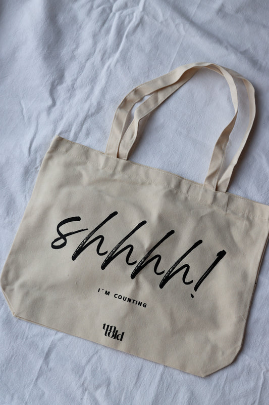 Un-told tote bag / Shhhh! I´m counting