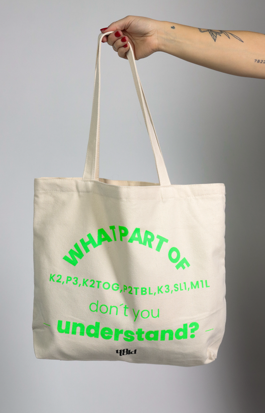 Un-told tote bag / What part of ...