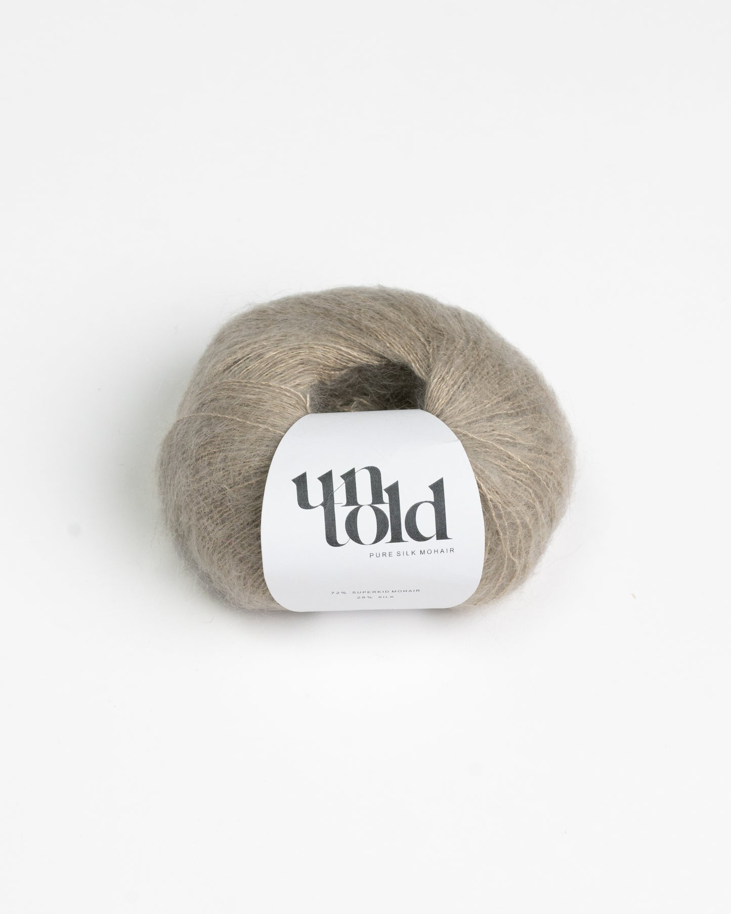 Ufortalt mohair i ren silke - Extra Greige
