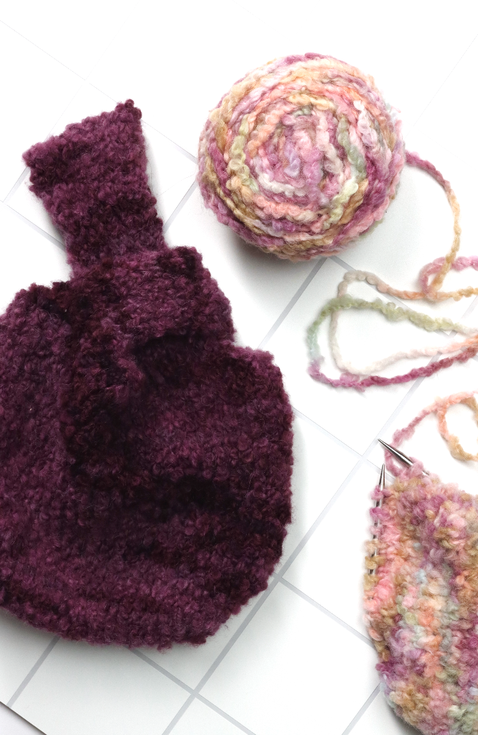 Bouclé knot bag - garnpakke