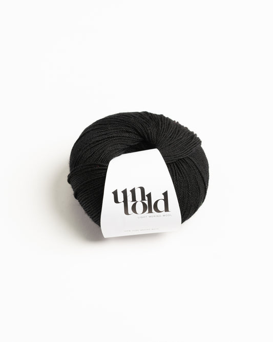 Ufortalt lett merino - Jet Black
