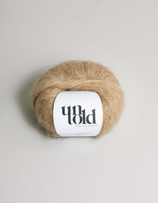 Ufortalt mohair i ren silke - Biscotti