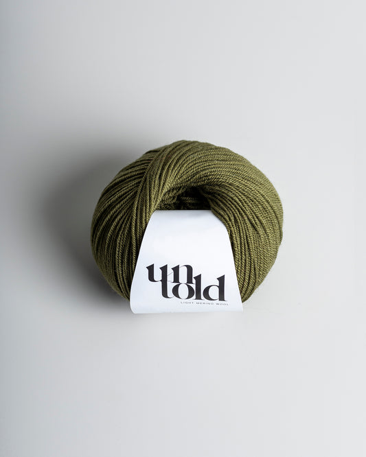 Ufortalt lys merino - Oliven
