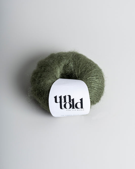 Un-told pure silk mohair - Olive