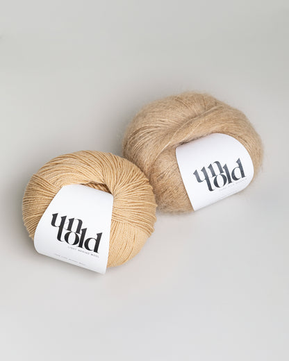 Ufortalt mohair i ren silke - Biscotti