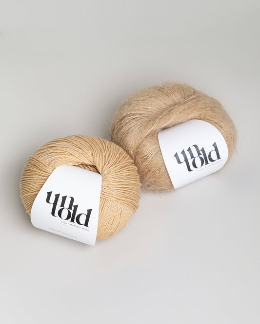 Ufortalt mohair i ren silke - Biscotti