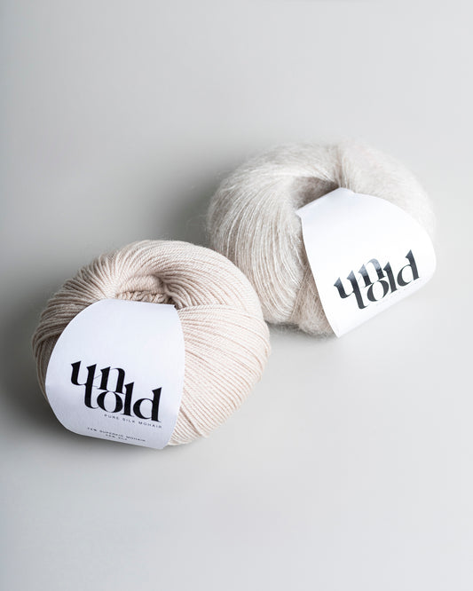 Un-told pure silk mohair - Almond Milk